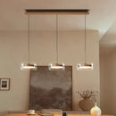 Modern Glass Ring Pendant Light in Iron