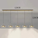 Modern Glass Ring Pendant Light in Iron