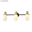 GobekUsa Modern Glass Sconce Light - Wall Mount 1/2/3 Lights with Black Arm and Backplate