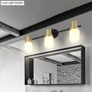 GobekUsa Modern Glass Sconce Light - Wall Mount 1/2/3 Lights with Black Arm and Backplate