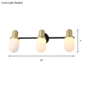 GobekUsa Modern Glass Sconce Light - Wall Mount 1/2/3 Lights with Black Arm and Backplate