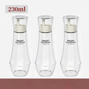 Modern glass seasoning bottle set with pump – kitchen oil dispenser by Decorbites