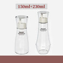 Modern glass seasoning bottle set with pump – kitchen oil dispenser by Decorbites
