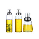 Modern glass seasoning storage bottle set for kitchen organization by Decorbites