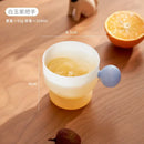 Modern glass spherical handle coffee mug kitchen lemon decor cup by Decorbites
