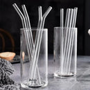 Modern glass straw set with oil dispenser – kitchen & bar accessory by Decorbites
