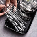 Modern glass straw set with oil dispenser – kitchen & bar accessory by Decorbites