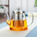 Modern glass tea infuser pot kitchen filtered teapot by Decorbites