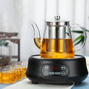 Modern glass tea infuser pot kitchen filtered teapot by Decorbites
