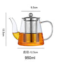Modern glass tea infuser pot kitchen filtered teapot by Decorbites