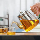 Modern glass tea infuser pot kitchen filtered teapot by Decorbites