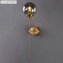 GobekUsa Modern Glass Wall Mount Lamp: Sleek Brass Sconce Light with Pencil Arm
