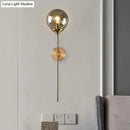 GobekUsa Modern Glass Wall Mount Lamp: Sleek Brass Sconce Light with Pencil Arm