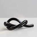 GobekUsa Geometric Glass Sculpture Twine Knot Decor Home Decor Accessory