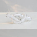 GobekUsa Geometric Glass Sculpture Twine Knot Decor Home Decor Accessory