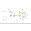 Modern glossy black shower holder bathroom wall mounted bracket by Decorbites