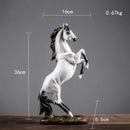 Modern glossy resin horse statue living room sculpture decor by Decorbites
