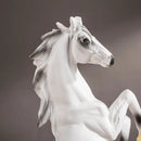 Modern glossy resin horse statue living room sculpture decor by Decorbites