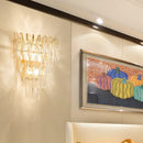 GobekUsa Gold Crystal Wall Sconce with 3 Modern Heads and 4 Tiers for Living Room