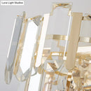 GobekUsa Modern 3-Headed Crystal Wall Sconce with Gold 4-Layer Mount