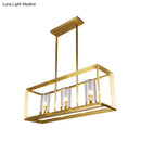 GobekUsa Gold Pendant Island Lights with Clear Glass Shades - Perfect for Dining Rooms