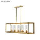 GobekUsa Gold Pendant Island Lights with Clear Glass Shades - Perfect for Dining Rooms