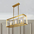 GobekUsa Gold Pendant Island Lights with Clear Glass Shades - Perfect for Dining Rooms