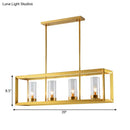 GobekUsa Gold Pendant Island Lights with Clear Glass Shades - Perfect for Dining Rooms