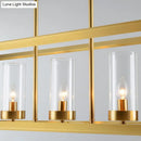 GobekUsa Gold Pendant Island Lights with Clear Glass Shades - Perfect for Dining Rooms