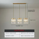 GobekUsa Crystal Copper LED Chandelier Pendant Light Modern Luxury Ceiling Lamp