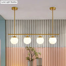 GobekUsa Gold Opal Glass Round Island Pendant Light with 4 Bulbs