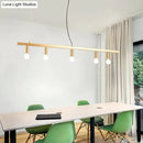 GobekUsa Modern Gold Restaurant Chandelier with 5 Lights - Open Bulbs Ceiling Fixture