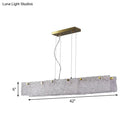 GobekUsa Modern 9-Light Island Pendant in Gold with Transparent Crackle Glass
