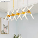 GobekUsa Modern 20-Light Acrylic Ceiling Lamp for Dining Room or Kitchen Island