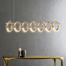 GobekUsa Gold Acrylic LED Pendant Lights for Dining Room Kitchen Bar Chandelier