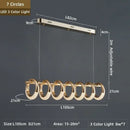 GobekUsa Gold Acrylic LED Pendant Lights for Dining Room Kitchen Bar Chandelier