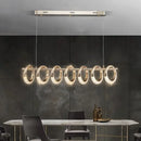 GobekUsa Gold Acrylic LED Pendant Lights for Dining Room Kitchen Bar Chandelier