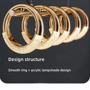 GobekUsa Gold Acrylic LED Pendant Lights for Dining Room Kitchen Bar Chandelier