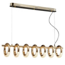 GobekUsa Gold Acrylic LED Pendant Lights for Dining Room Kitchen Bar Chandelier