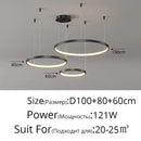 GobekUsa Acrylic LED Ring Pendant Light Modern Minimalist Art Decor Chandelier
