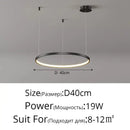 GobekUsa Acrylic LED Ring Pendant Light Modern Minimalist Art Decor Chandelier