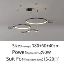 GobekUsa Acrylic LED Ring Pendant Light Modern Minimalist Art Decor Chandelier