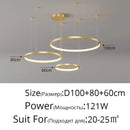 GobekUsa Acrylic LED Ring Pendant Light Modern Minimalist Art Decor Chandelier