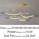 GobekUsa Acrylic LED Ring Pendant Light Modern Minimalist Art Decor Chandelier