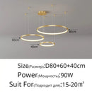 GobekUsa Acrylic LED Ring Pendant Light Modern Minimalist Art Decor Chandelier