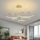 GobekUsa Acrylic LED Ring Pendant Light Modern Minimalist Art Decor Chandelier