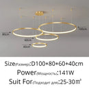 GobekUsa Acrylic LED Ring Pendant Light Modern Minimalist Art Decor Chandelier