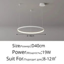 GobekUsa Acrylic LED Ring Pendant Light Modern Minimalist Art Decor Chandelier