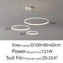 GobekUsa Acrylic LED Ring Pendant Light Modern Minimalist Art Decor Chandelier