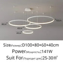 GobekUsa Acrylic LED Ring Pendant Light Modern Minimalist Art Decor Chandelier